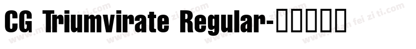 CG Triumvirate Regular字体转换